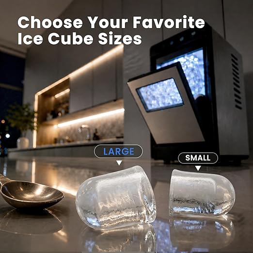 Electactic Countertop Ice Maker, 26Lbs Daily Ice Production