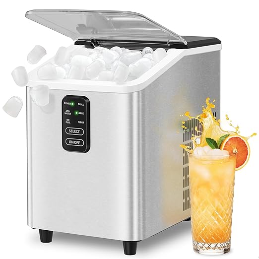 Aeitto Ice Maker Countertop 26lbs/24H, Ice Machine 8 Ice Cubes Ready in 6 Mins (2523)