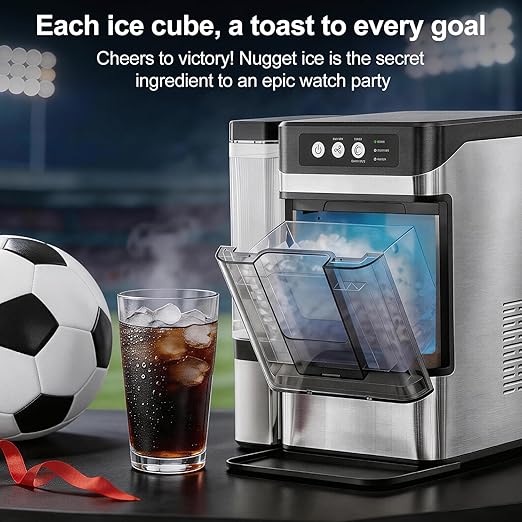 Cavevine Nugget ice Maker countertop with Side Tank