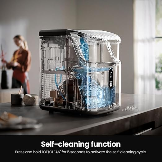 Kismile Nugget Ice Makers Countertop, 35lbs/Day