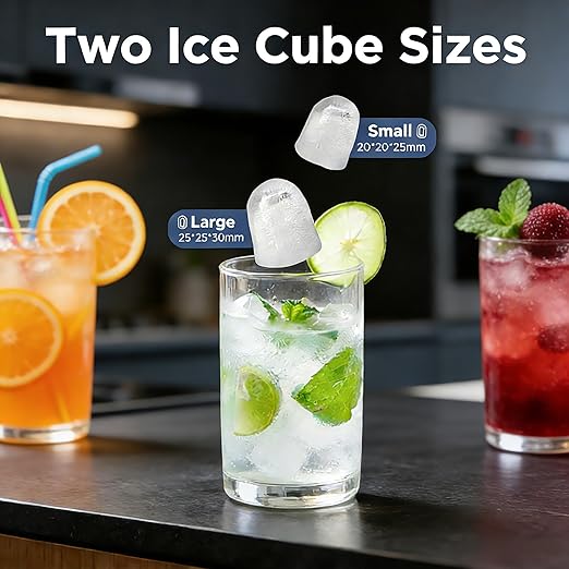 Bayany Countertop Ice Maker with Handle, 9 Ice Cubes in 6 Mins