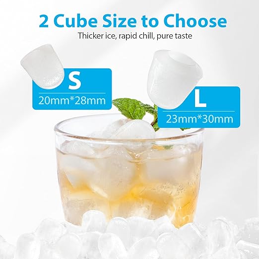 Aeitto Ice Maker Countertop 26lbs/24H, Ice Machine 8 Ice Cubes Ready in 6 Mins (2523)