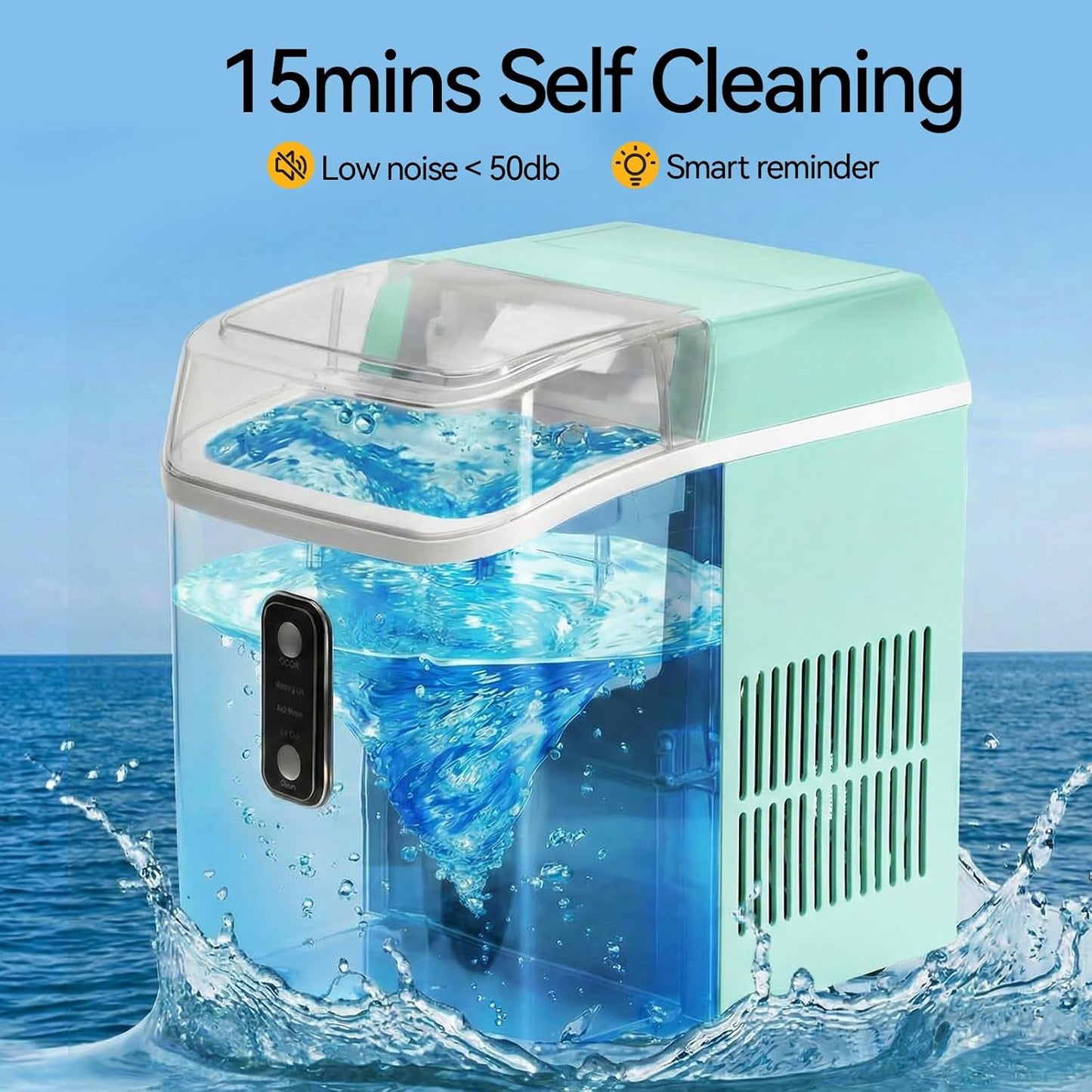 KMFurnila Nugget Ice Maker Countertop, 6-Min Ready