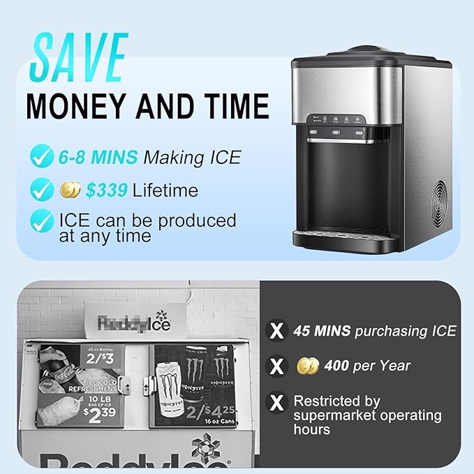 Nunet 3 - in - 1 Ice Maker, 4lb Ice Storage