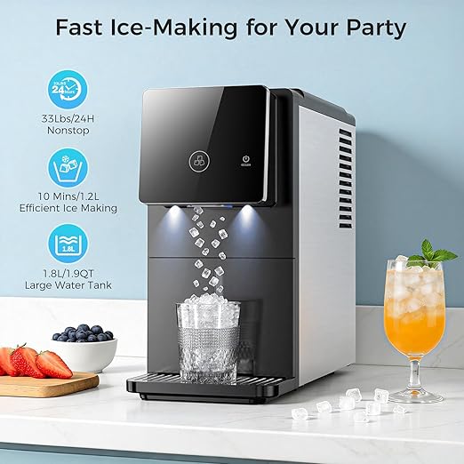 Cowsar Nugget Countertop Ice Maker