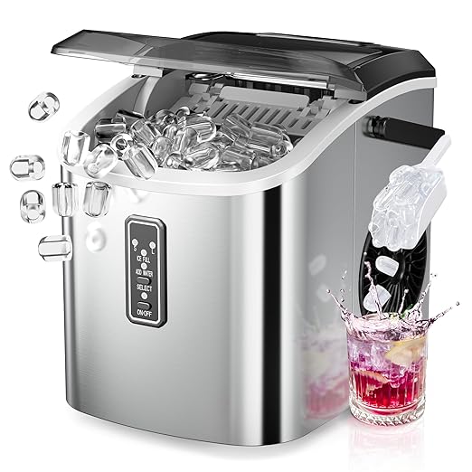 Euhomy Ice Maker Countertop, 9 Cubes Ready in 6 Mins