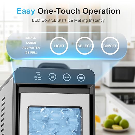 Kismile Ice Maker Countertop, Fast 8 Cubes in 6 Mins