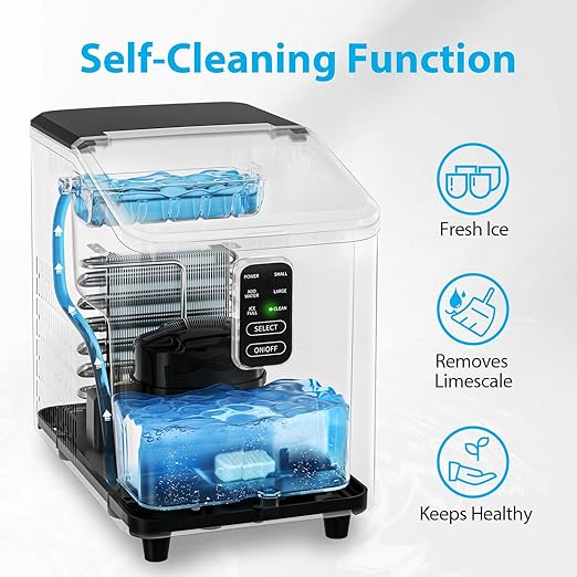 Aeitto Ice Maker Countertop 26lbs/24H, Ice Machine 8 Ice Cubes Ready in 6 Mins (2784)