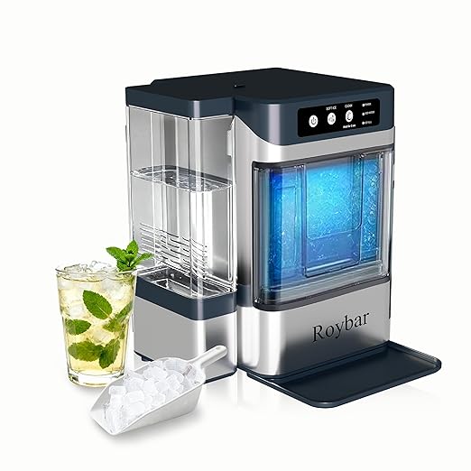 Heaitmay Large Capacity Nugget Ice Makers Countertop One-Click Operation Self-Cleaning...