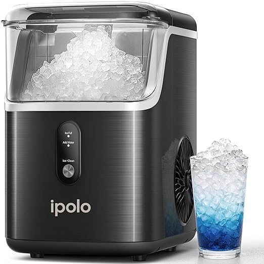 ipolo Nugget Ice Maker Countertop: 33lb/Day