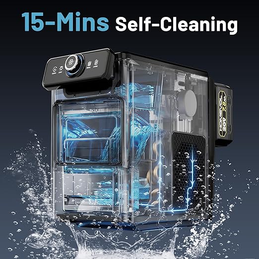 Homevol Cordless Rechargeable Battery Powered Ice Maker Compatible with Dewalt 20V...