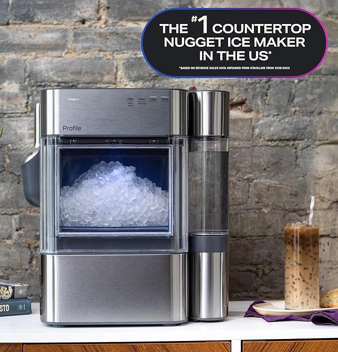 Profile GE Profile Opal 2.0 Ultra Nugget Ice Maker with .75 Gallon Side Tank and Scale...