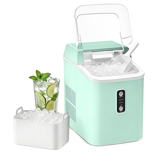 KMFurnila Nugget Ice Maker Countertop, 6-Min Ready