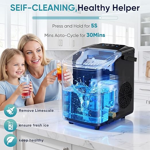 Dumos Ice Maker Countertop, 26lbs Daily