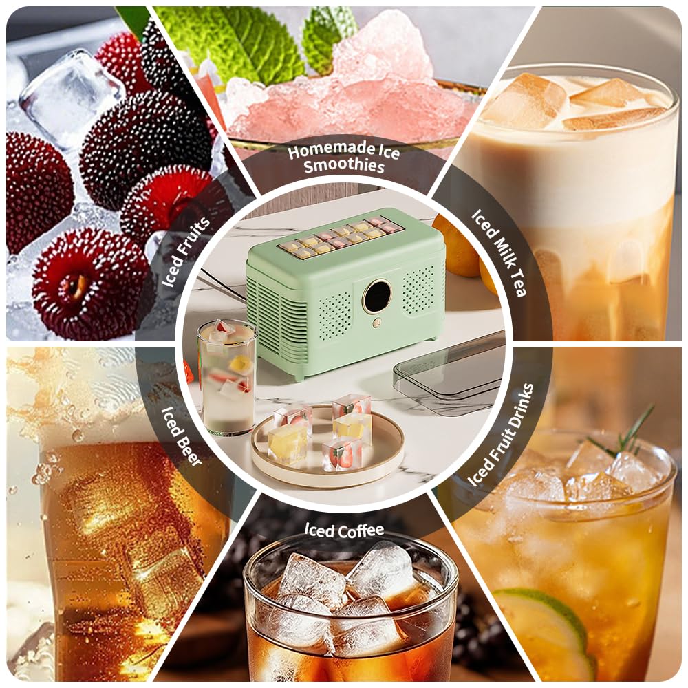 VYEMOYo Countertop Ice Maker Machine, Makes 12 Quickly