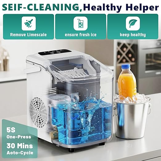 Olixis Countertop Ice Maker with Self-Cleaning