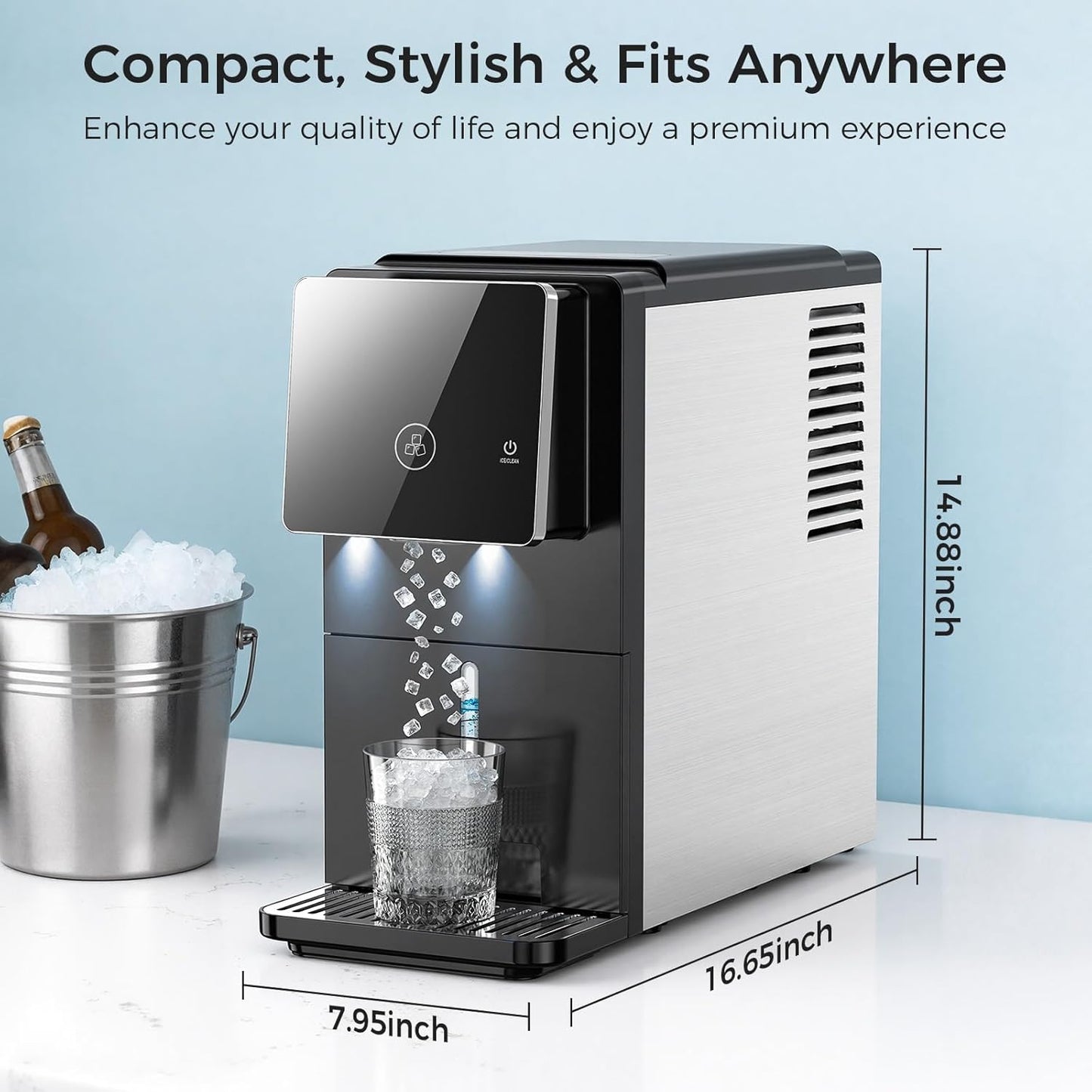 Cowsar Nugget Countertop Ice Maker