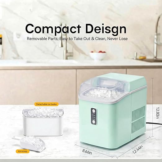KMFurnila Nugget Ice Maker Countertop, 6-Min Ready