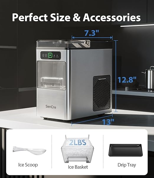 SenCre Nugget Ice Maker 40lbs/Day