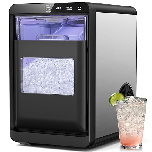 Tuatnut Nugget Ice Maker, 44lbs/24h Ice Makers Countertop
