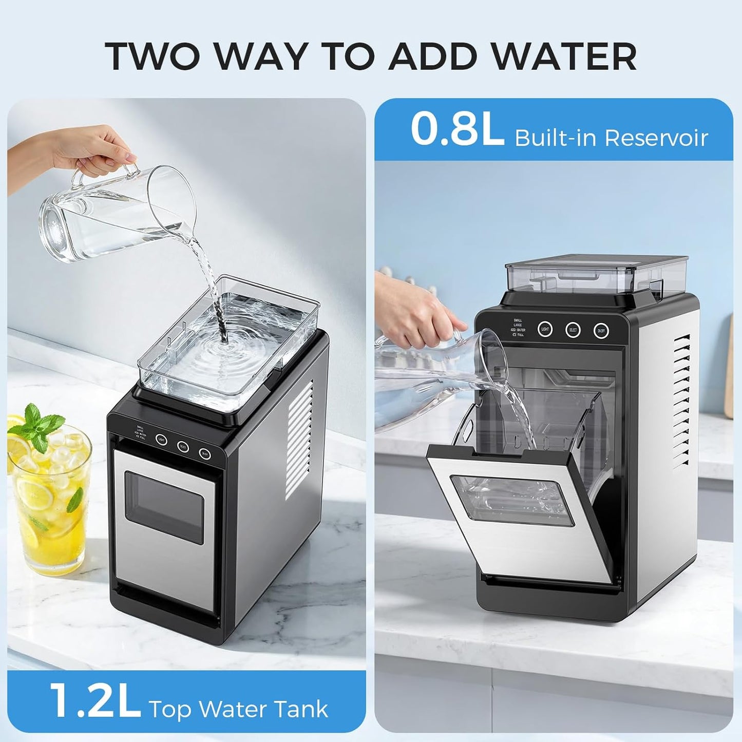 Cowsar Ice Maker Countertop, 26 lbs/24Hrs