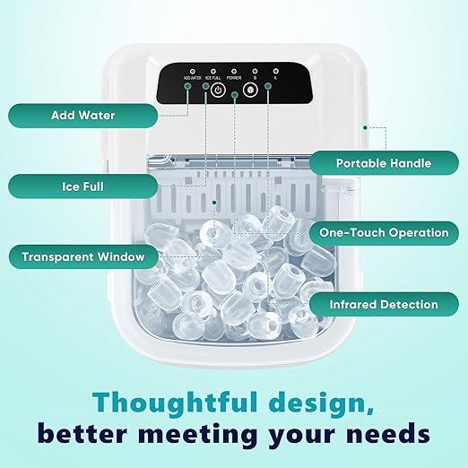 Olixis Countertop Ice Maker with Self-Cleaning