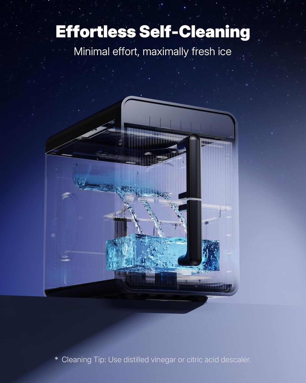 Upstreman Ice Maker Countertop, 9 Bullet Ice Cubes in 6 Mins