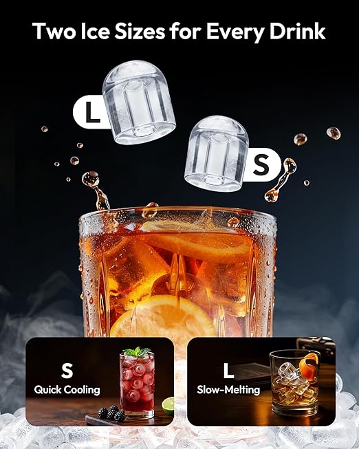 Euhomy Ice Maker Countertop, 9 Cubes Ready in 6 Mins
