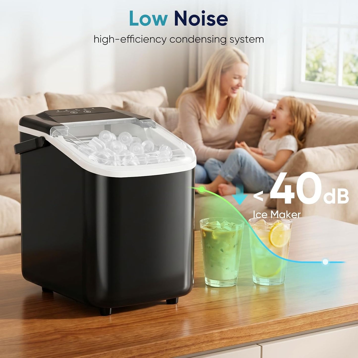 Dumos Ice Maker Countertop, 26lbs Daily