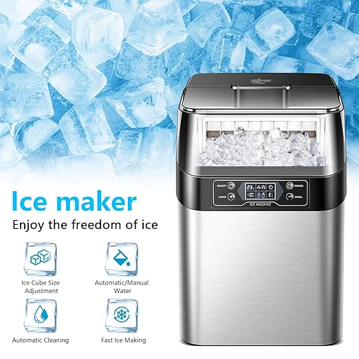 Seasand Ice Maker Countertop, 2 Ways to Add Water