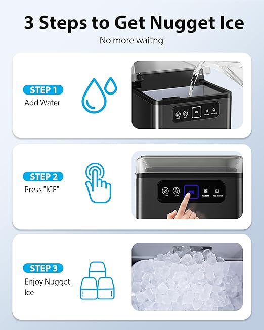 Aeitto Nugget Ice Maker Countertop (8651)