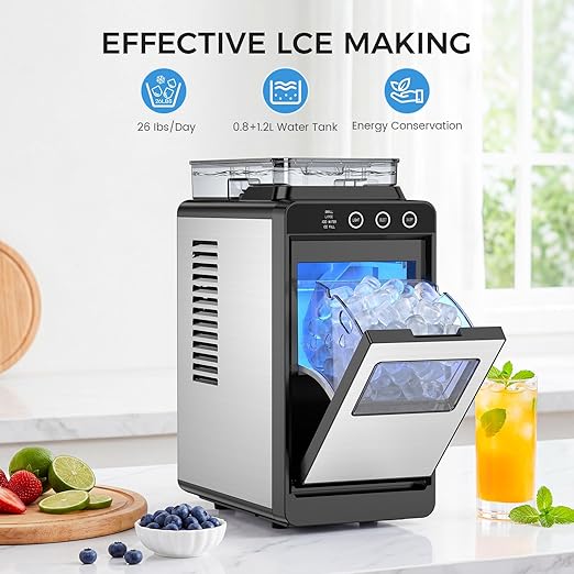 Cowsar Ice Maker Countertop, 26 lbs/24Hrs
