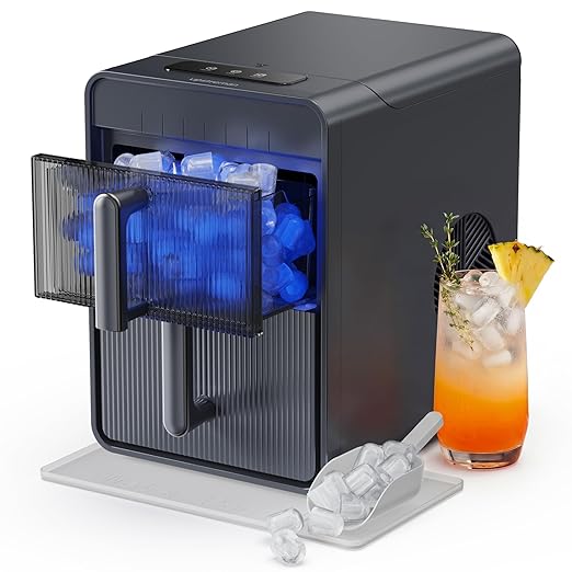 Upstreman Ice Maker Countertop, 9 Bullet Ice Cubes in 6 Mins