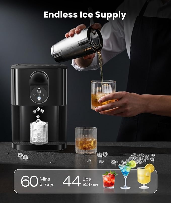 Cowsar Nugget Ice Maker Countertop, 2.4L Removable Water Tank