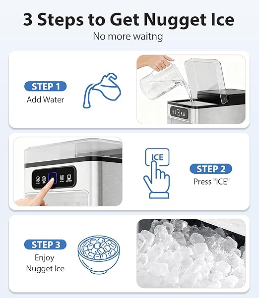 SenCre Nugget Ice Maker 40lbs/Day