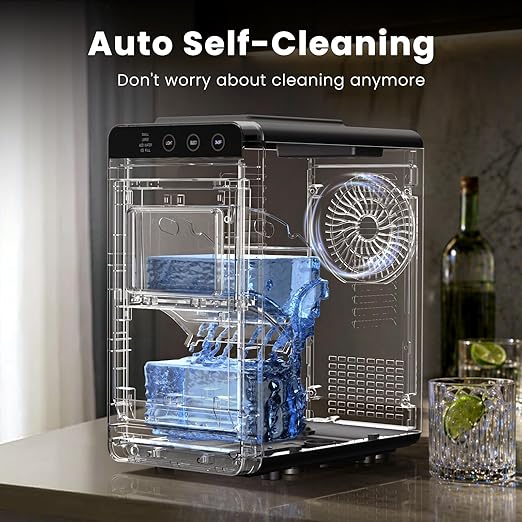 Electactic Countertop Ice Maker, 26Lbs Daily Ice Production