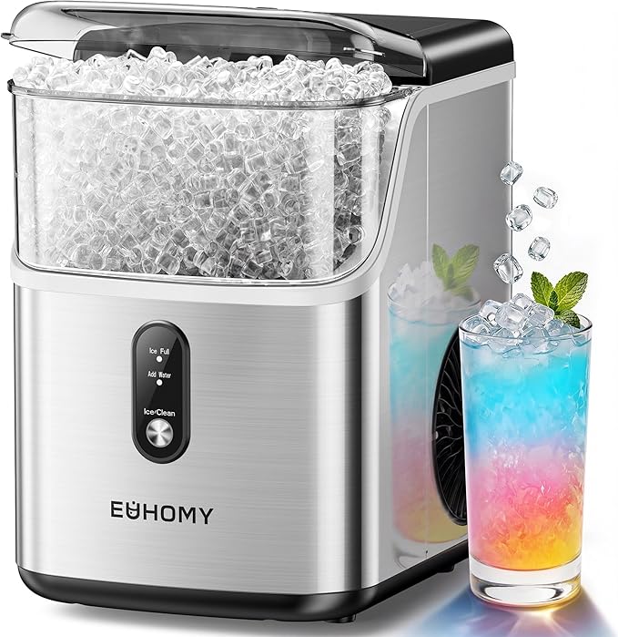 Euhomy Nugget Ice Maker Countertop, Ready in 7 Mins